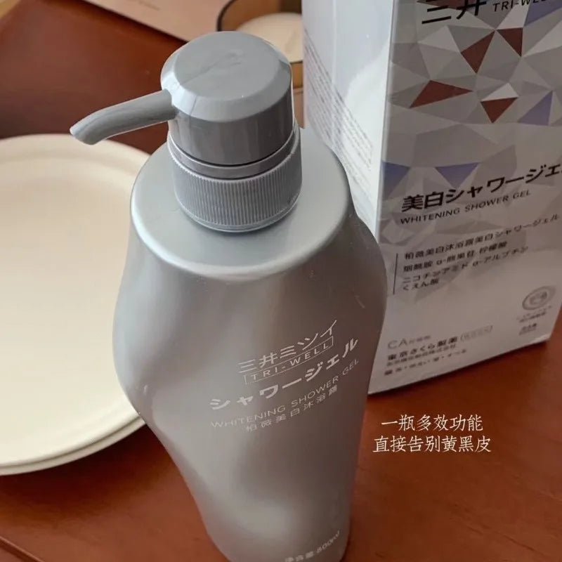 800ml Deep Cleansing Whitening Body Wash Shower Gel Removing Dirt Dead Skin Oil Control Even Skin Tone To Lighten Pigmentation
